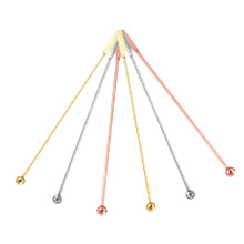6 pieces stainless steel stirring sticks for coffee and cocktails, reusable with round balls for even mixing, suitable for cold drinks.