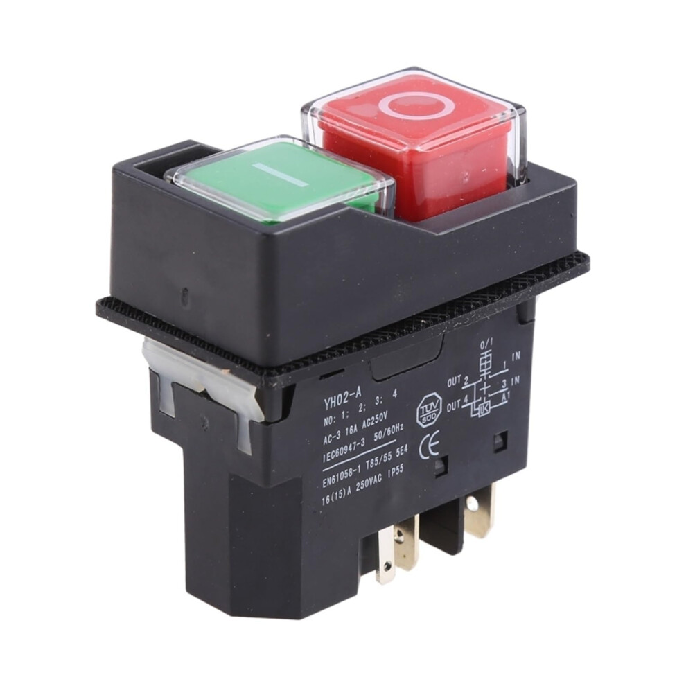 Push Button Electromagnetic Switch 16A Magnetic Starter Power Tool Switches Ref: 7056 9426802068016