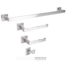 Barre porte-serviettes de salle de bain durable, porte-serviettes gain de place en acier inoxydable SUS304, porte-torchons ouvert pour la cuisine,