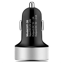 Chargeur de voiture portable avec protection intelligente contre la surcharge, double port USB, charge rapide, design compact et compatibilité avec