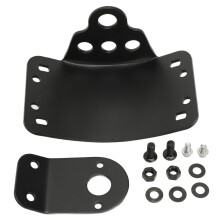 Support de plaque d'immatriculation latéral vertical en aluminium robuste, compatible avec les motos custom et les modèles Harley Touring.