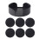 6Pcs 10cm Diameter Silicone Round Drink Coasters-Black 1