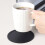 6Pcs 10cm Diameter Silicone Round Drink Coasters-Black 6