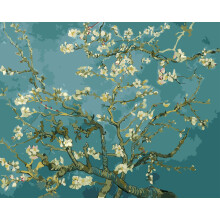 Van Gogh Almond Blossom DIY Paint by Numbers Kit for Beginners Adults 16x20 Inch Framed Canvas with Acrylic/Oil Painting Supplies