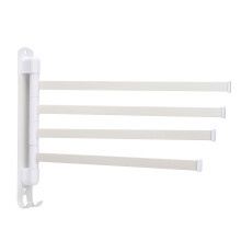 Porte-serviettes pivotant en acier inoxydable pour la cuisine, barre porte-serviettes rotative multi-bras peu encombrante pour la salle de bain (noir)