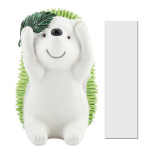 Porte-brosses à dents en résine, motif hérisson rose, pour une salle de bain rafraîchissante. Ces supports en résine, ornés d'un adorable