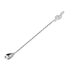 Cocktail Spoon, Mixing Spoon, Long Spoon, Stainless Steel Cocktail Mixing Spoon, 3 Colors, Gifts for Bartender Silver Ref: 5171