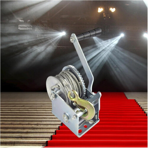 Manual hand winch, 800pound hardware, durable rope trailer winch for cars, DIY projects 2