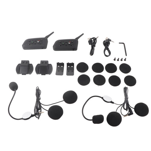 Ακουστικά ενδοεπικοινωνίας μοτοσικλέτας Bluetooth5.1w/ HiFi στερεοφωνικός ήχος