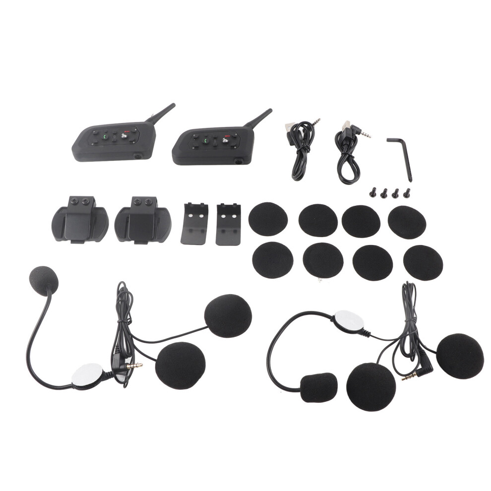 Motorcycle Intercom Headset Bluetooth 5.1 W/ Hifi Stereo Sound Voice Assistant Noise Cancellation Waterproof Technology Hands Free Long Play Time 9139052922037