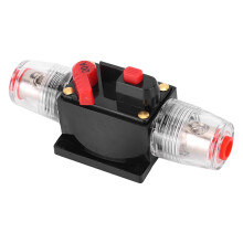 Athshocraigh Lasc Fuse4Car Fuse4Car Audio Circuit Breaker Inline Stop Surges Power Protection Fearas Leictreach12V-24V DC Suiteáil Éasca Mara
