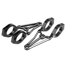Supporto faro CNC con attacco per indicatori di direzione, montaggio universale, compatibile con forcella anteriore da 41 mm, posizione regolabile,