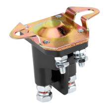 12V Starter Solenoid Double Pole Terminal Ground Quick Start Motor Zinc Plated Starter Solenoid Replace For Lawn Tractor High Cranking Power