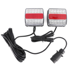 Kit luci di traino rimorchio magnetico a LED IP68 impermeabile omologato DOT, sistema a 5 fili, luce di stop/freno, indicatore di direzione