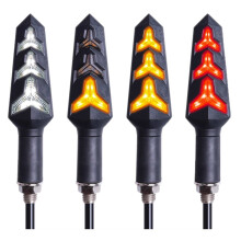 LED-Blinker für Motorräder, bernsteinfarben, hohe Leuchtkraft, Blinker für fließendes Wasser, universell passend für Roller und Fahrräder (4