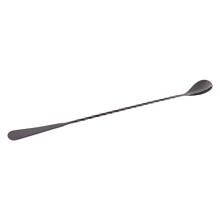 Stainless steel pestle with thread, cocktail stirring spoon black