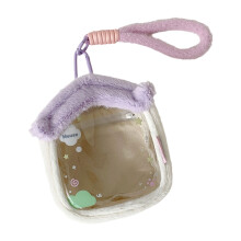 Cartoon-Plüsch-Cottage-Puppen-Aufbewahrungstasche mit-Lila