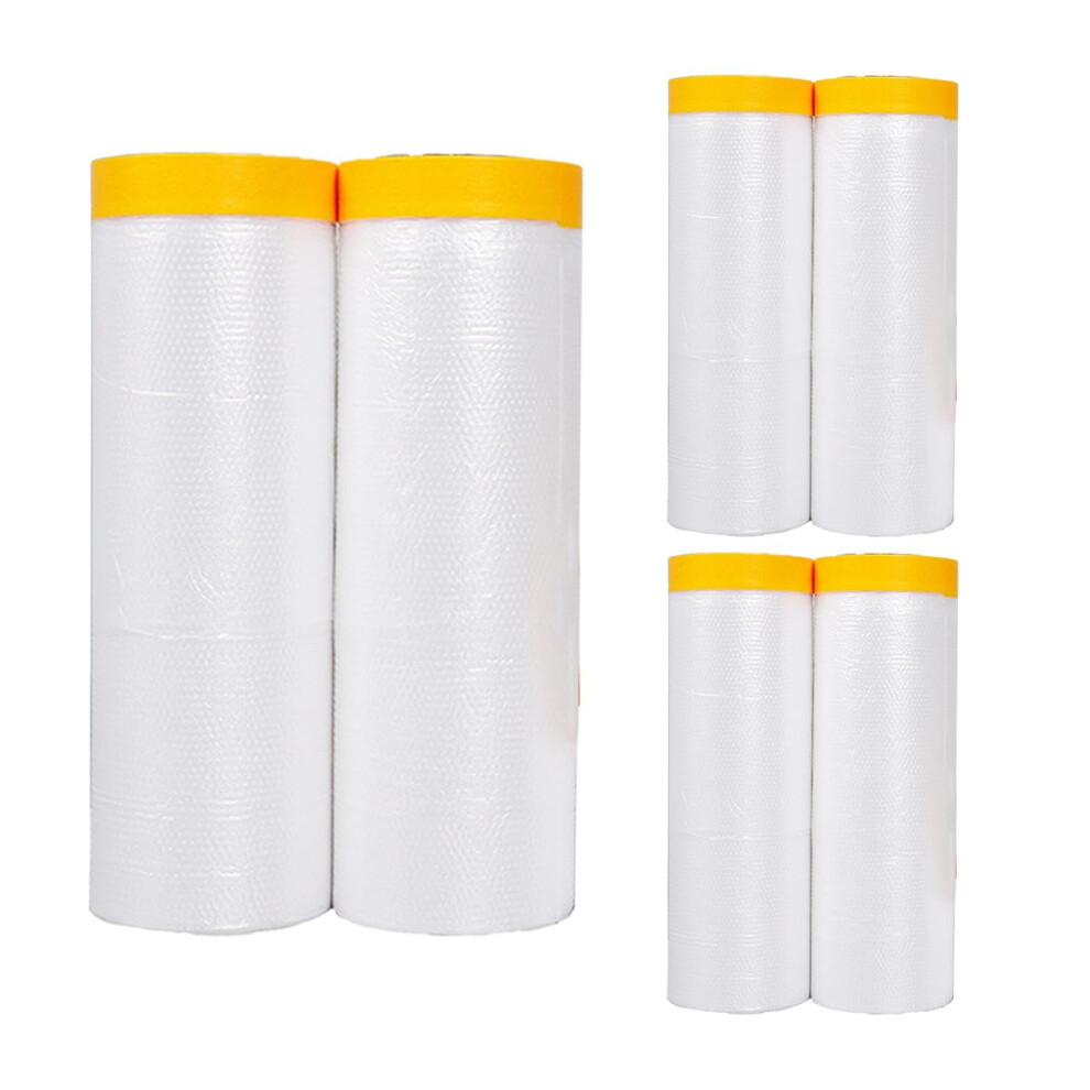 Masking Film Paint Tape Multifunctional Masking Paper 6 Rolls Dustproof Film For Painting Vehicle Flooring 9412369600141