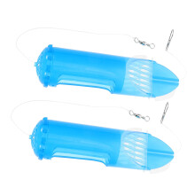 2 pieces bait cage, plastic and durable for carp fishing and deepsea fishing, feed cage for fishing accessories for ponds and aquariums