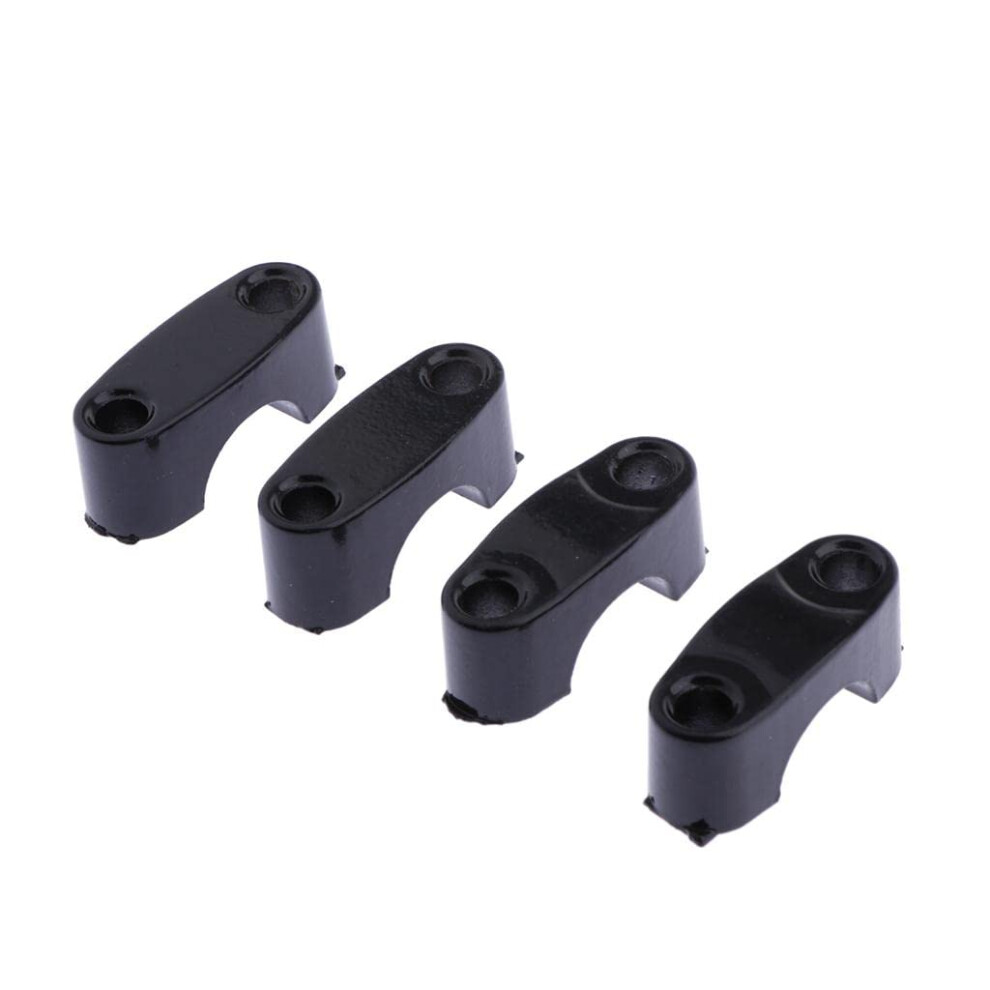 1 Pair 22 Mm Cnc Alloy Handlebar Riser Mount Clamp Adapter Universal Black 9412369600233