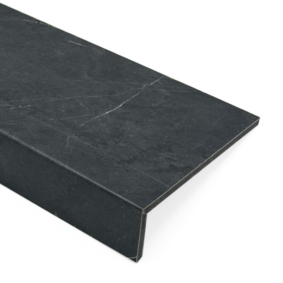 Window Sill Cover, Black Matte Marble Veneer, Window Ledge Protector (60X20cm) 9412369601377