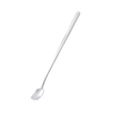 Stirring Rod Ice Cream Cup Spoon Bottles Juicer Drink Pod Holder Coffee Stirrer Cocktail Stirrer Stainless Silver Reusable 17.00X1.50X0.10CM