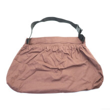 Canvas fruit picking sack, 1 piece, adjustable apron, with tool pockets, perfect for outdoor gardening work, brown