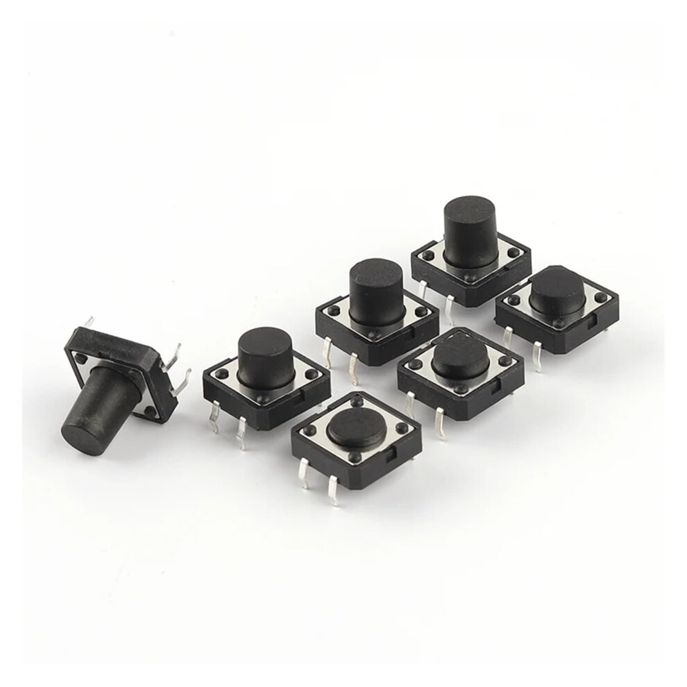 10Pcs 12X12 Panel Pcb Momentary Tactile Tact Switch 12 12 4.3Mm 5Mm 6/7/8/9/10/11/12 Mm 4Pinc Tact Switch(12X12x7mm) 9365049572026