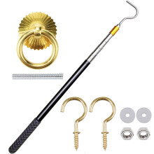 Pull Down System Kit for Attic Ladders with Extension Rod Attic Ladder Pull System Kit Stainless Steel Attic Ladder Rod
