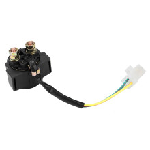 Relé de partida compatível com motor GY6 de 4 tempos para scooters e karts. Fácil instalação, durável, confiável e com longa vida útil.