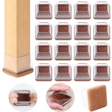 Rialzi per mobili resistenti, rialzi quadrati resistenti con silenziosità e assorbimento degli urti, lavabili ed ecologici, rialzi autoadesivi per