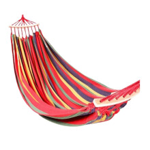 Hammock for adults, outdoor swing, antitipover, double hanging chair (red)