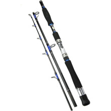 Fishing Rod 3 Sections Fishing Rod Boat Fishing Rod Spinning Jigging Carbon Fibre Fishing Rods Lures Weight Travel Pole Hand Rod Retractable 1.95 m