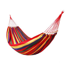 Hammock Outdoor, Single and Double Swing, Thickened Canvas, AntiRollover, Hanging Chair (Red, C)