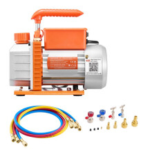 Kit Pompe à Vide et Manomètre-Duoku-3,5 CFM-99 L/min-Pompe à Vide Climatisation à Palettes Rotatives 1 Étage-avec Sac de Transport