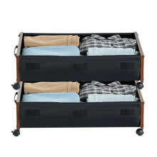Organização sob a cama - DUOKU - MBCD-3001 - 65x46x18 cm - Conjunto de 2 - Rodas 360 com travamento