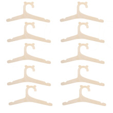 Lot de 10 cintres en bois pour enfants, en forme d'ours, au design créatif. Rangement idéal pour les vêtements des enfants, surface lisse, sûre