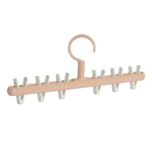 Wäscheklammer-Kleiderbügel, Premium-Kunststoff, 8 Klammern, winddichter Sockenbügel, Organizer für Babykleidung mit hoher Tragkraft für Zuhause