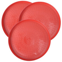 3 Pieces Chicken Feeder Plates for Chicks Poultry Plastic 40X40CM