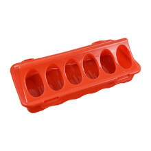 Poultry Feeder Chicken Coop Feeder, Feeder Tray with Holes for Poultry Keeping, Household, Ducks, Pigeons, Quails, Indoor and Outdoor Use 12 holes