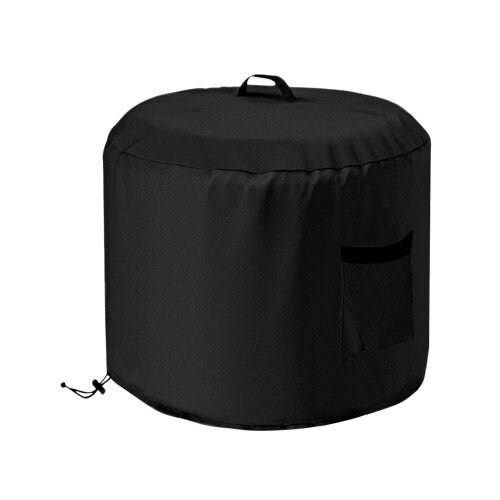 Housse universelle à cordon élastique pour seau de bain de-Noir