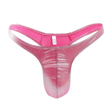 Men's Sexy Underwear Leather Elasticity Gay Latex Suit Underpants
