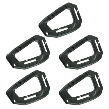 5 x Caribbean Heavy Duty Caribbean Carabiner Snap Hook for Outdoor Black