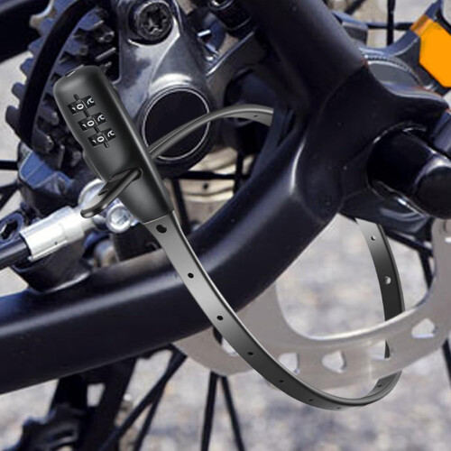 Cable lock  Combination cable lock, antitheft accessory for strollers, scooters, doors, skateboards, regular long style 1