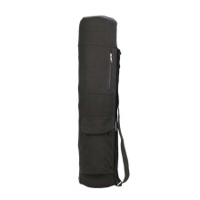Yoga Bag Gym Yoga Backpack Yoga Mat Backpack Yoga Bag Nylon Fitness Exercise Yoga Mat Zipper Storage Bag (No Mat) Black