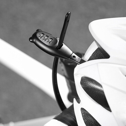 Motorcycle Helmet Lock  Cable Lock with Number Combination, AntiTheft for Scooter Skateboard Cabinet 1