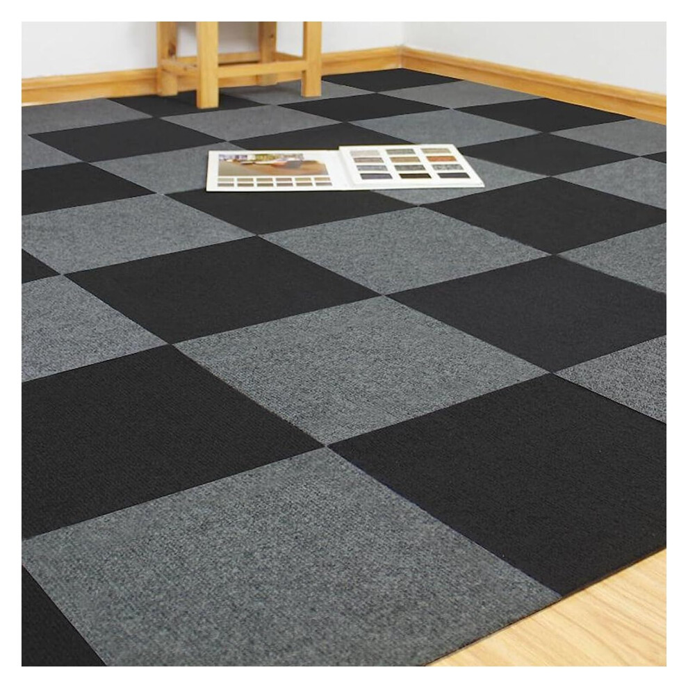 Nonslip Carpet Tiles, Peel And Stick, 30.5 X 30.5 Cm, Diy, Concrete Effect (A, 20Pcs) 9426802074871
