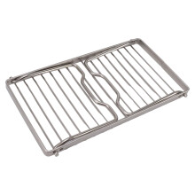 Camping Grid, Folding Campfire Grill Grate, Stainless Steel, Charcoal, Camping Grills, Foldable, Adjustable Height, Easy to Carry