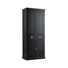 Freistehender Küchenschrank 76 x 40 x 183,5 cm mit großzügigem Stauraum Design