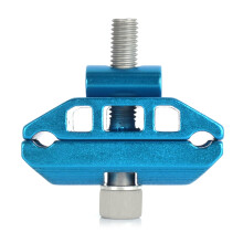 Bicycle seat post clamp, aluminum alloy, seat post, screw connector, saddle, tube head, mountain bike replacement part blue